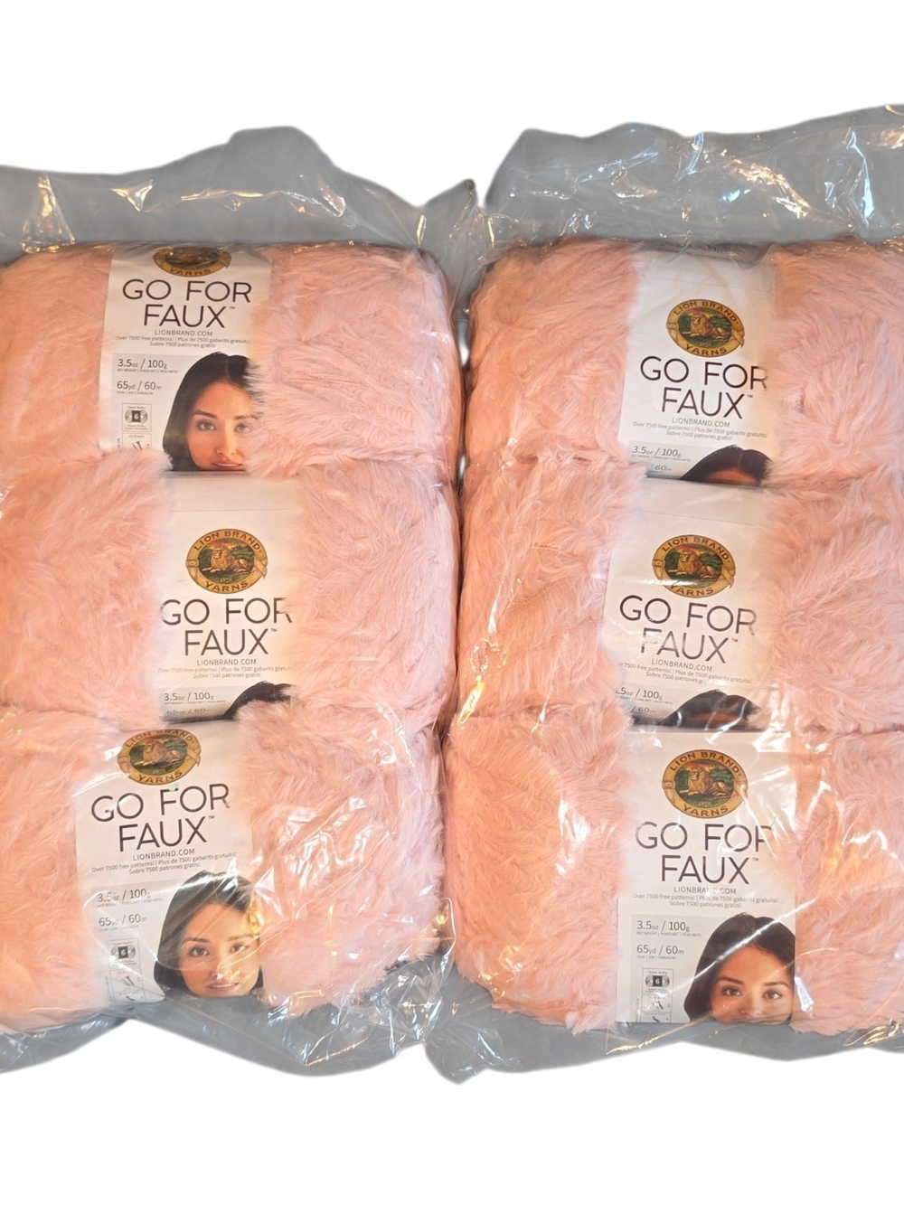 LOT OF 6 Lion Brand Go For Faux – Pink Poodle